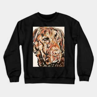 chocolate Labradore retriever dog Crewneck Sweatshirt